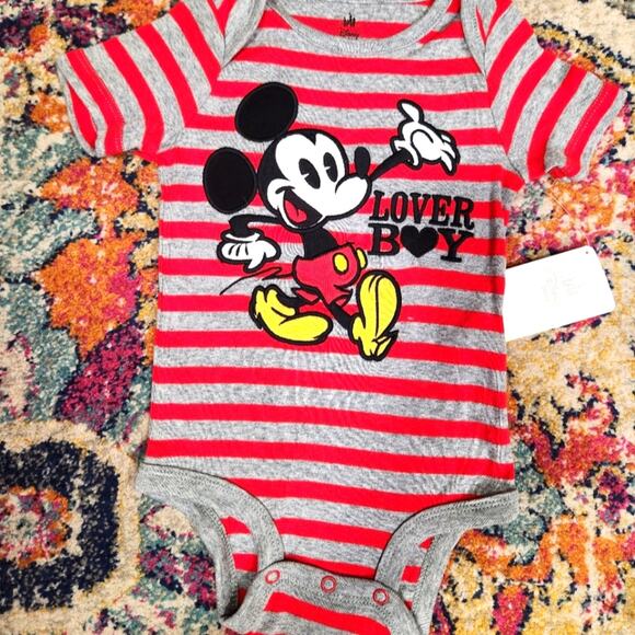 Mickey Mouse "Lover Boy" one piece 12-18m NWT - Picture 1 of 5